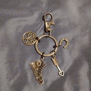 Hand crafted antique bronze key chain